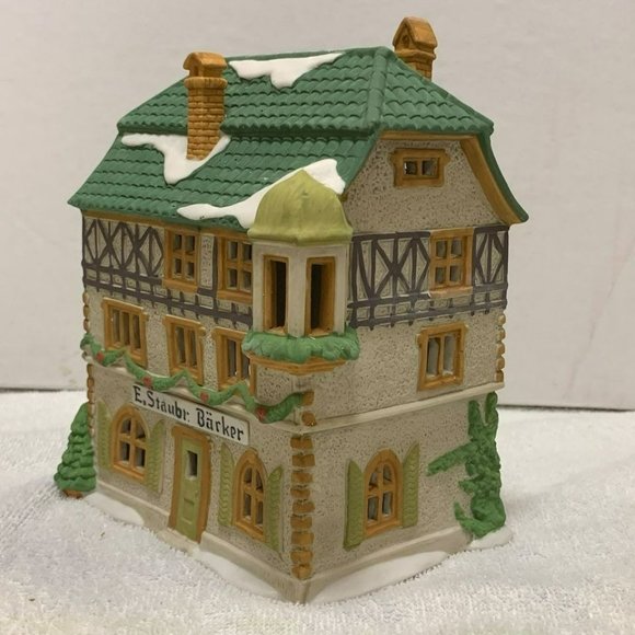Dept 56 E. Staubr Backer Bakery, Alpine Village Lighted Christmas Building 1986 - Picture 8 of 12